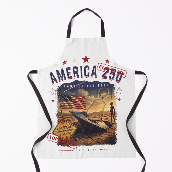 Item preview, America 250 Alien Area 51 Roswell Conspiracy Vintage Patriotic 1776-2026 Design v2 designed and sold by DarylWelsh2024.