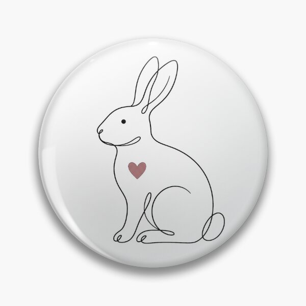 Item preview, Minimalist Line Art Rabbit Sticker – Simple Bunny designed and sold by ravikiran2195.