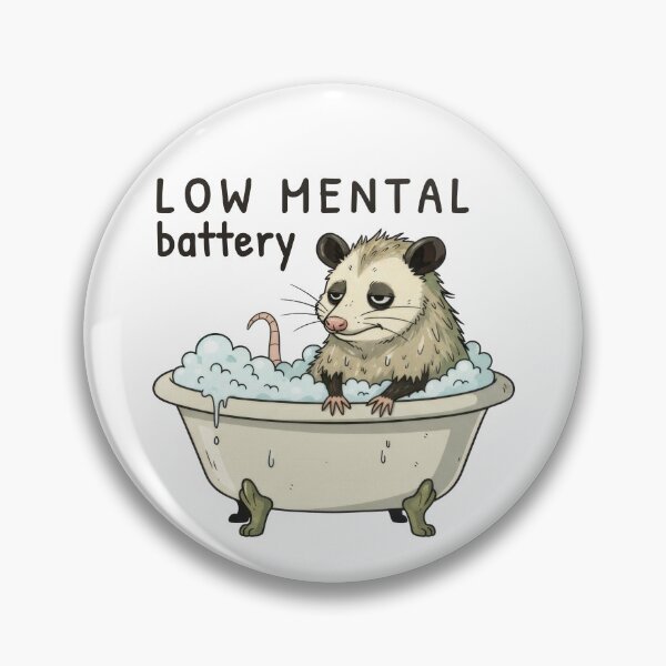 Item preview, Low Mental Battery – Emotional Energy Drain designed and sold by ChernotytskaArt.