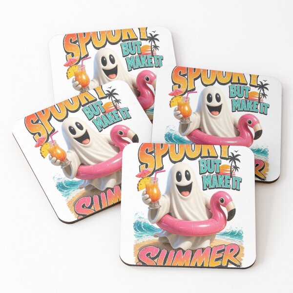 Item preview, Retro Summer Beach Ghost Sticker designed and sold by mo-carnival.