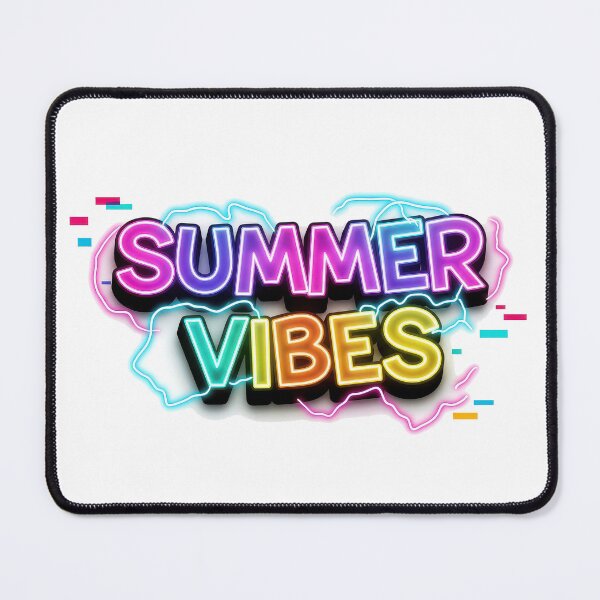 Item preview, Summer Vibes Neon Glitch Cyberpunk Retro Typography designed and sold by DigitalArtx-com.
