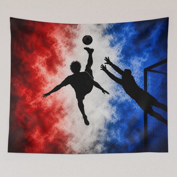 Item preview, France Football Bicycle Kick – Epic Soccer Silhouette designed and sold by digitalbob60.