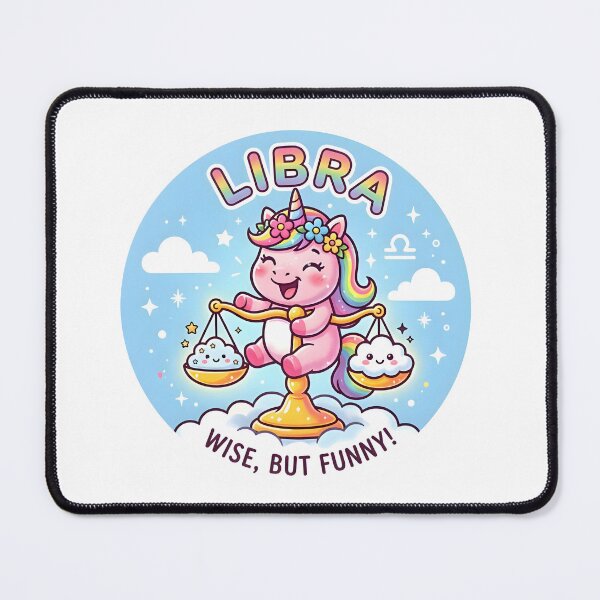Item preview, Libra Wise But Funny Unicorn Kawaii Scales Zodiac Art designed and sold by Zodiac Celestial Art.