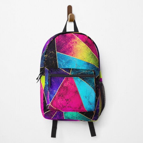 Item preview, Electric Neon Cracked Marble Geometric Pattern designed and sold by Aureva Arts Shop.