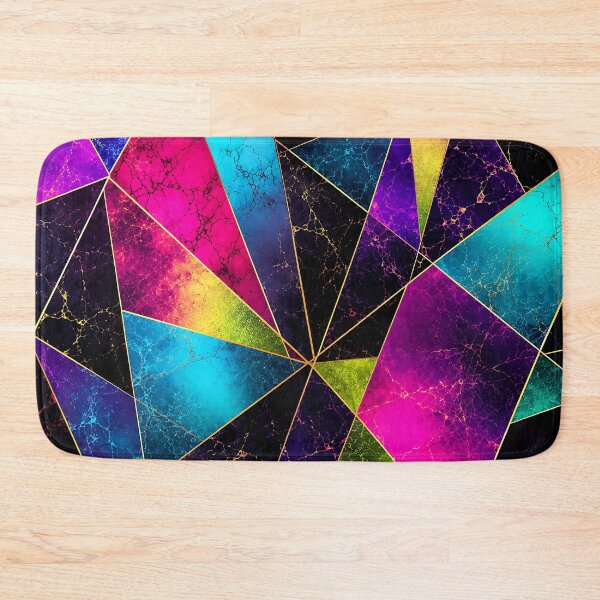 Item preview, Electric Neon Cracked Marble Geometric Pattern designed and sold by Aureva Arts Shop.