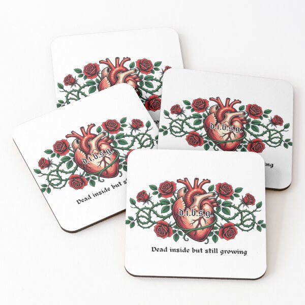 Item preview, Dead Inside But Still Growing - Anatomical Heart & Roses designed and sold by AcosDesign.