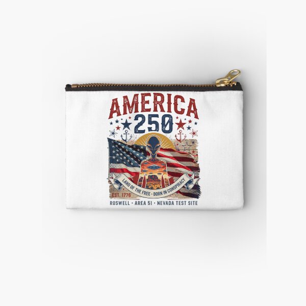 Item preview, America 250 Alien Area 51 Roswell Conspiracy Vintage Patriotic 1776-2026 Design v4 designed and sold by DarylWelsh2024.