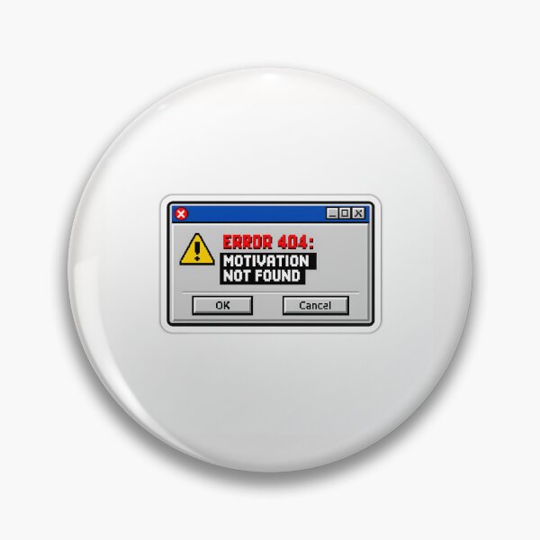 Item preview, Error 404 Motivation Not Found Funny Tech Sticker designed and sold by yanejoy.