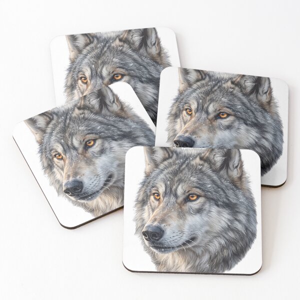 Item preview, Realistic Wolf Portrait Sticker – Wild Winter Wolf designed and sold by ravikiran2195.