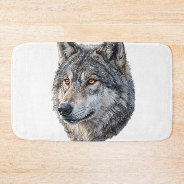 Item preview, Realistic Wolf Portrait Sticker – Wild Winter Wolf designed and sold by ravikiran2195.