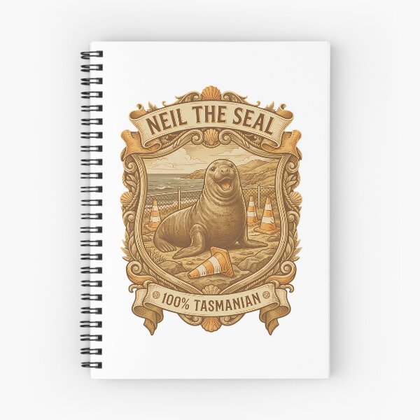 Item preview, Neil The Seal 100 Percent Tasmanian Meme Badge designed and sold by diana-heath.