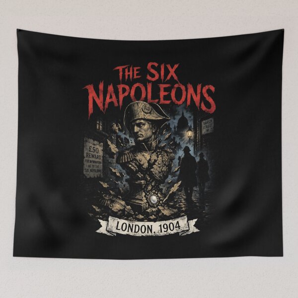 Item preview, Sherlock Holmes The Six Napoleons London 1904 Baker Street Noir Art designed and sold by Fenay Designs.