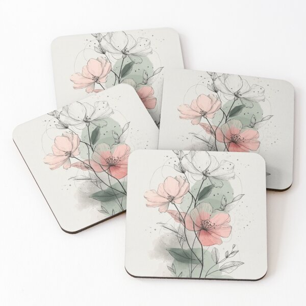 Item preview, Delicate Watercolor Floral Botanical Art designed and sold by NNCollection.