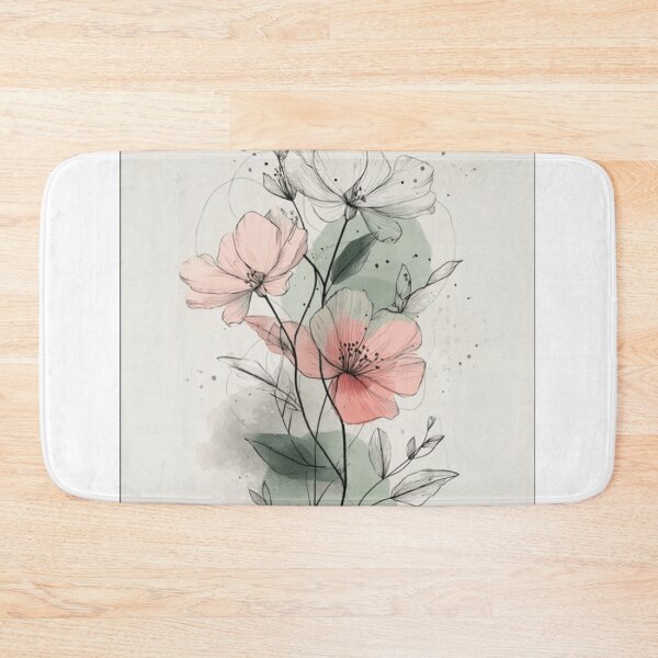 Item preview, Delicate Watercolor Floral Botanical Art designed and sold by NNCollection.