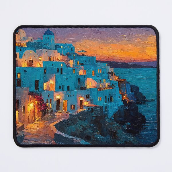 Item preview, Whitewashed Cliffside Santorini designed and sold by daila70.