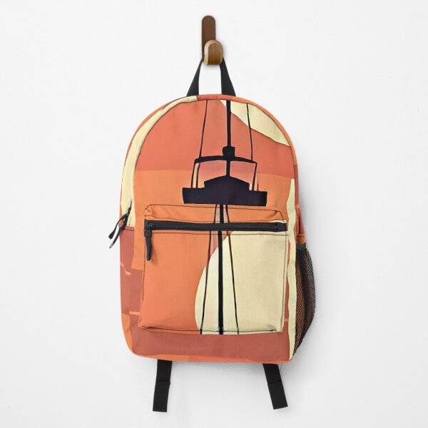 Item preview, Minimalist Sunset Sailing at Golden Hour designed and sold by ToxicInkArt.