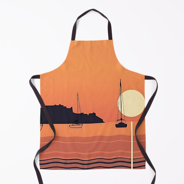 Item preview, Minimalist Sunset Sailing at Golden Hour designed and sold by ToxicInkArt.