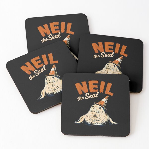 Item preview, Neiled It Neil The Seal Cute Elephant Seal With Traffic Cone designed and sold by Rahamkshop.