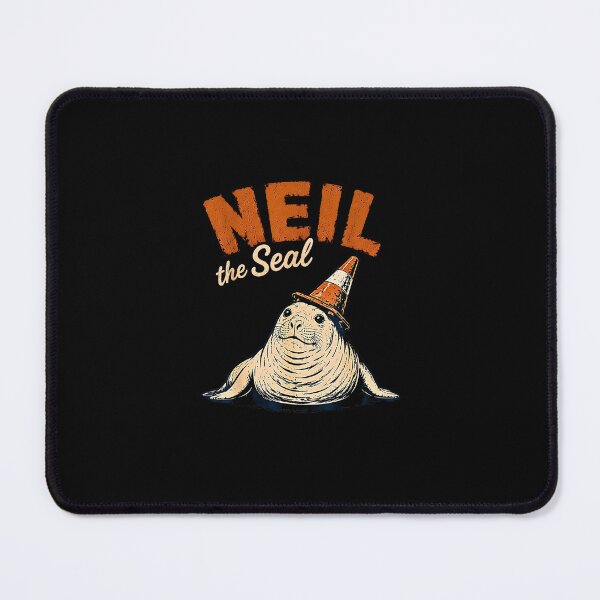 Item preview, Neiled It Neil The Seal Cute Elephant Seal With Traffic Cone designed and sold by Rahamkshop.