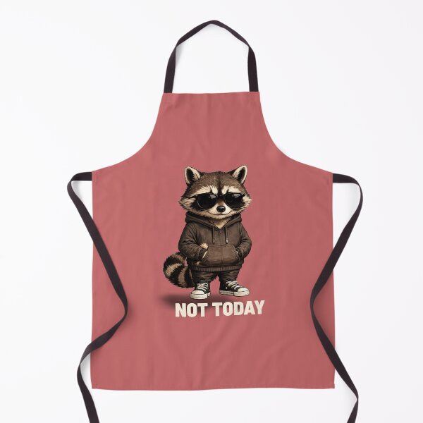 Item preview, not today, funny raccoon, raccoon lover, cute animal, cool raccoon, street style, hoodie raccoon, sarcastic, trendy sticker, animal art, urban aesthetic, woodland creature, humor, funny animal designed and sold by Theshop611.