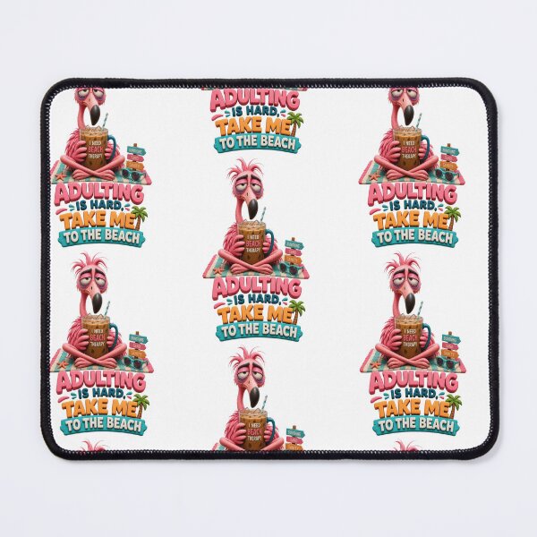 Item preview, 3D Exhausted Flamingo Beach Sticker designed and sold by mo-carnival.