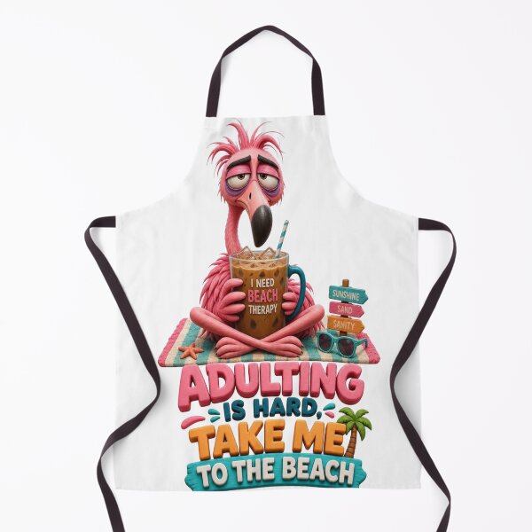 Item preview, 3D Exhausted Flamingo Beach Sticker designed and sold by mo-carnival.