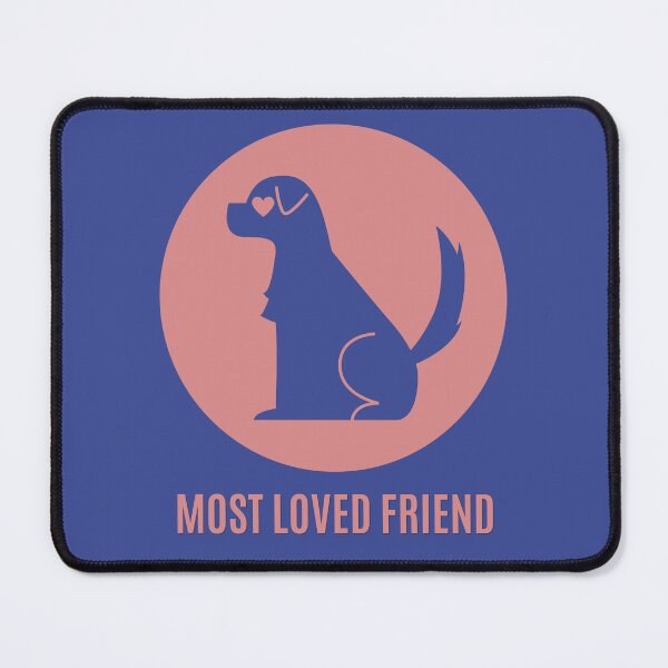 Item preview, Most Loved Friend Dog T-Shirt Minimalist Dog Lover Gift Dog Mom Graphic Tee designed and sold by oonproducts.