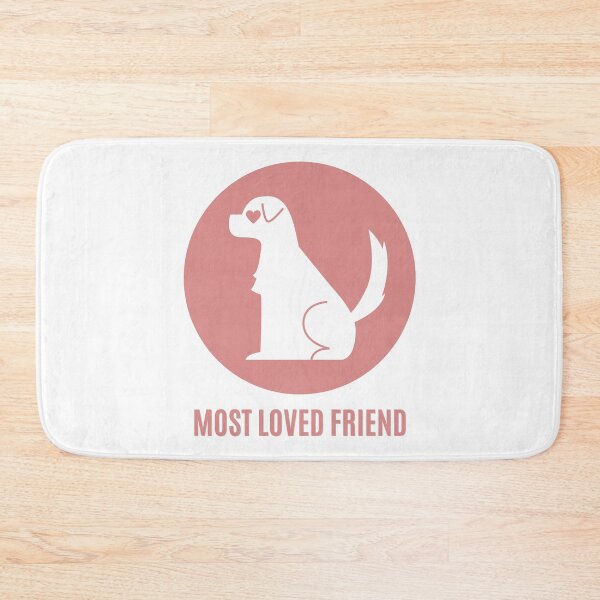Item preview, Most Loved Friend Dog T-Shirt Minimalist Dog Lover Gift Dog Mom Graphic Tee designed and sold by oonproducts.