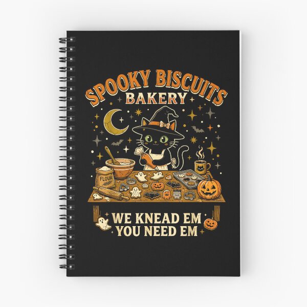 Item preview, Spooky Biscuits Bakery Cute Witch Cat Halloween Baking  designed and sold by Rahamkshop.