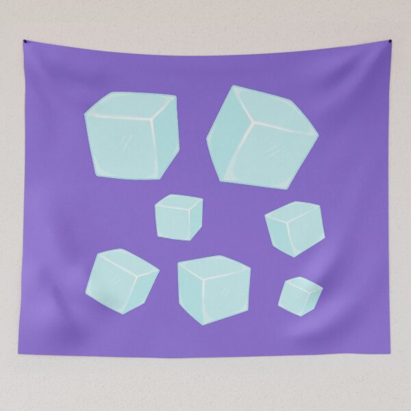 Item preview, Cute Light Blue Ice Cubes Set Drawing designed and sold by ubborn.