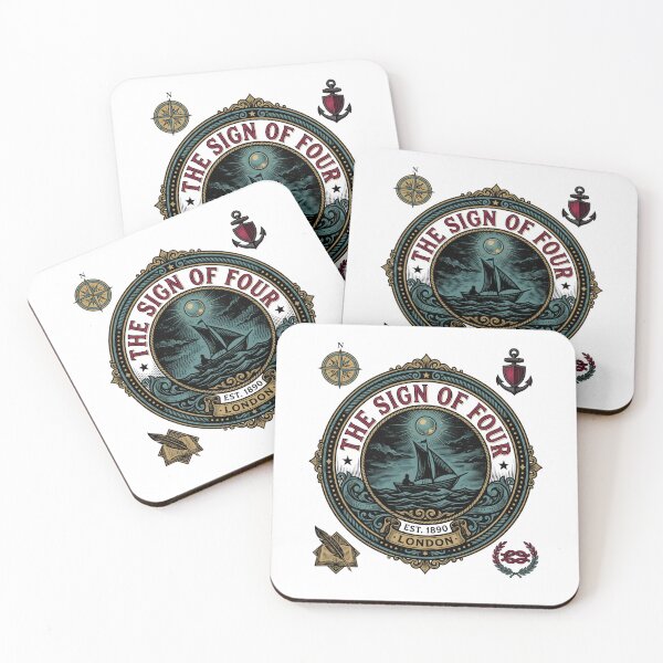 Item preview, Sherlock Holmes El signo de los cuatro emblema náutico vintage de Londres designed and sold by Fenay Designs.