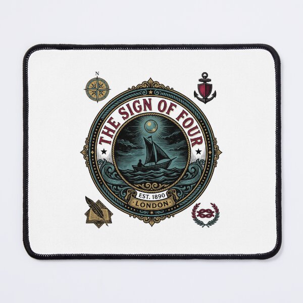 Item preview, Sherlock Holmes El signo de los cuatro emblema náutico vintage de Londres designed and sold by Fenay Designs.