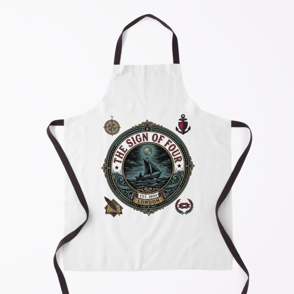 Item preview, Sherlock Holmes The Sign of Four London Vintage Nautical Emblem designed and sold by Fenay Designs.