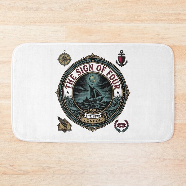 Item preview, Sherlock Holmes The Sign of Four London Vintage Nautical Emblem designed and sold by Fenay Designs.