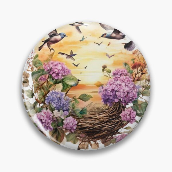 Item preview, Empty Nest Era Elegant Grandmillennial Floral Bird Art designed and sold by FitEnvy.