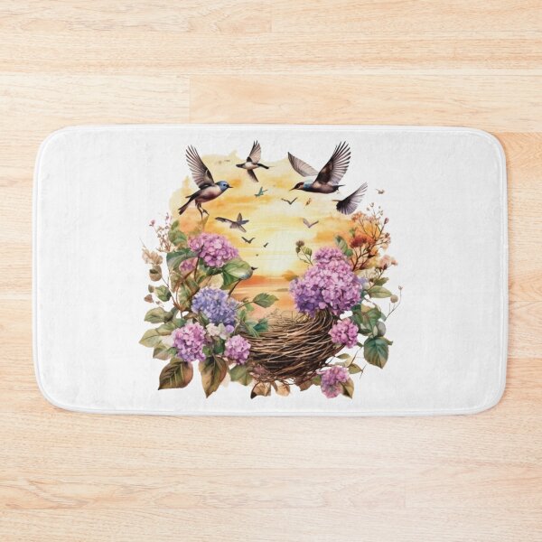 Item preview, Empty Nest Era Elegant Grandmillennial Floral Bird Art designed and sold by FitEnvy.
