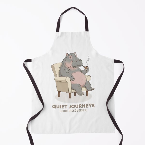 Item preview, Calm Hippo Smoking a Pipe Vintage Aesthetic designed and sold by Cozy Vintage Animal.