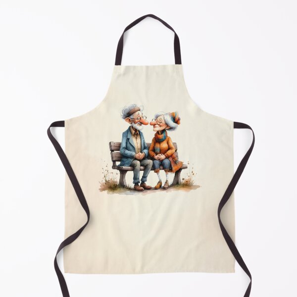 Item preview, Couple in love on a park bench – Cute senior citizen watercolor design - Love is Love designed and sold by Connys Colorful World.