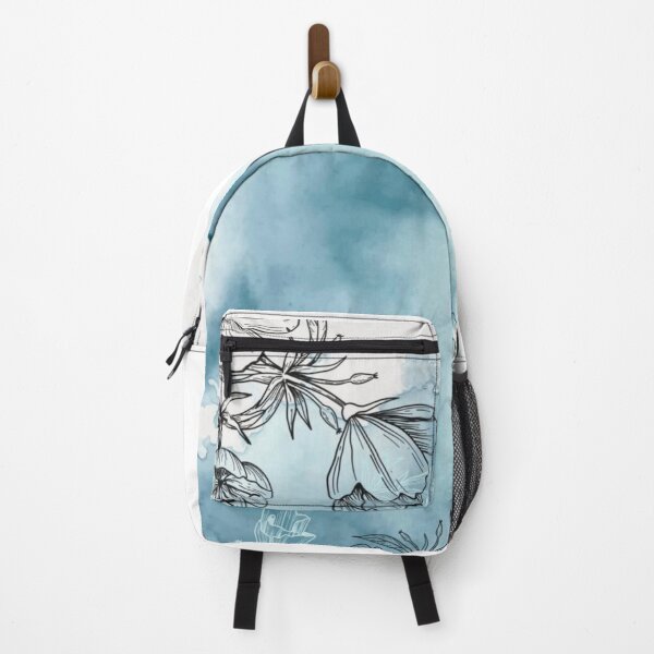 Item preview, Blue Watercolor Floral Corner Botanical Art designed and sold by NNCollection.