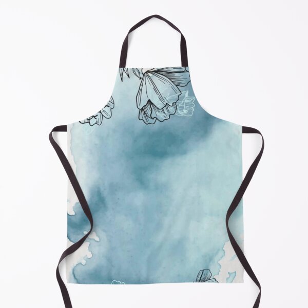 Item preview, Blue Watercolor Floral Corner Botanical Art designed and sold by NNCollection.