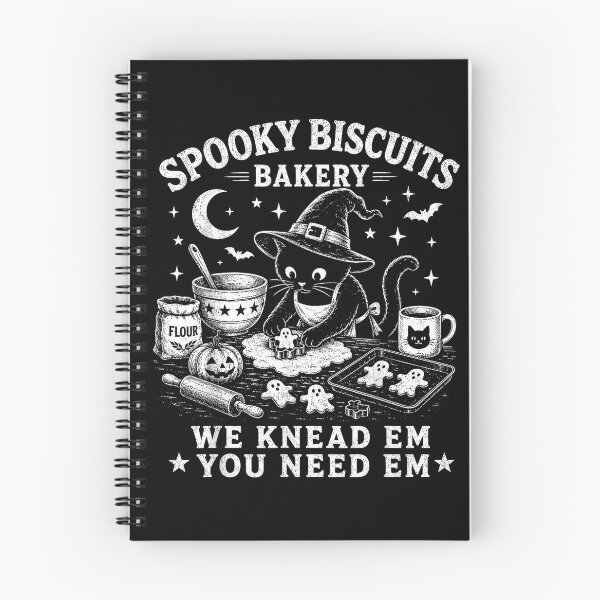 Item preview, Spooky Biscuits Bakery Cute Witch Cat Halloween Baking  designed and sold by Rahamkshop.