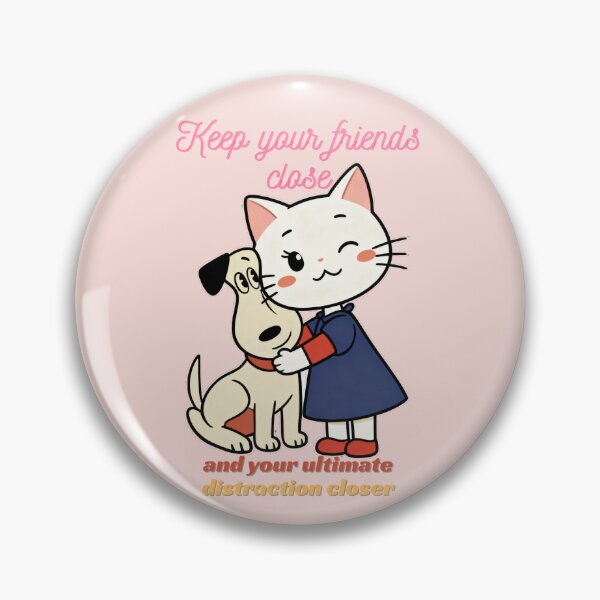 Item preview, Retro White Cat and Dog Best Friends Illustration | Kawaii Pet Lovers T-Shirt designed and sold by BLUESKY11a.