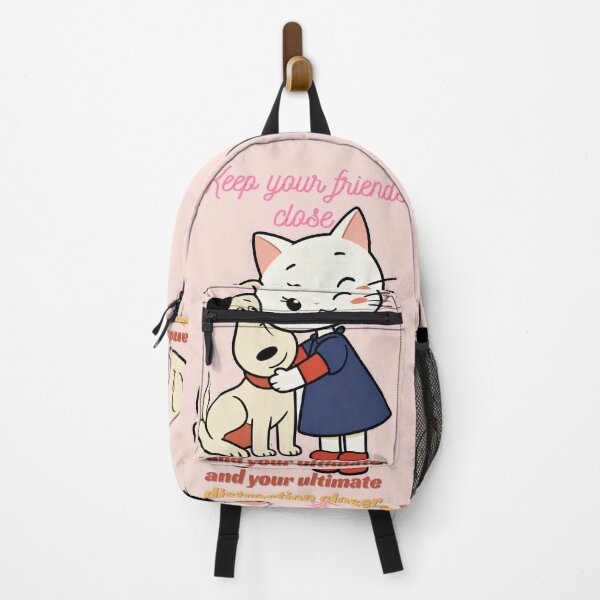 Item preview, Retro White Cat and Dog Best Friends Illustration | Kawaii Pet Lovers T-Shirt designed and sold by BLUESKY11a.