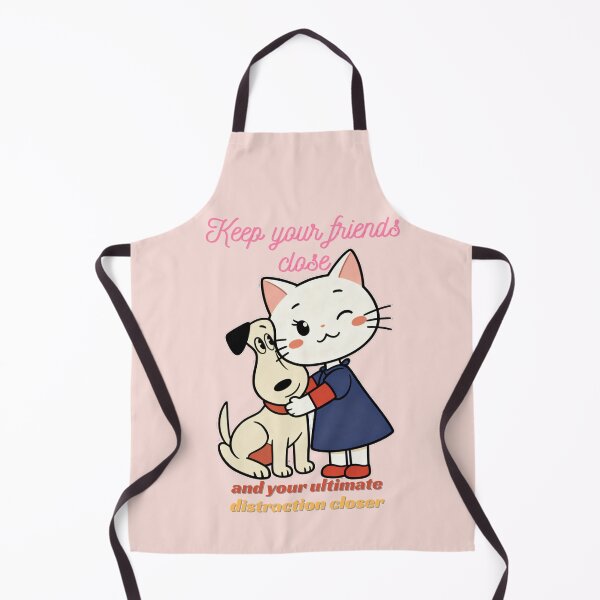 Item preview, Retro White Cat and Dog Best Friends Illustration | Kawaii Pet Lovers T-Shirt designed and sold by BLUESKY11a.