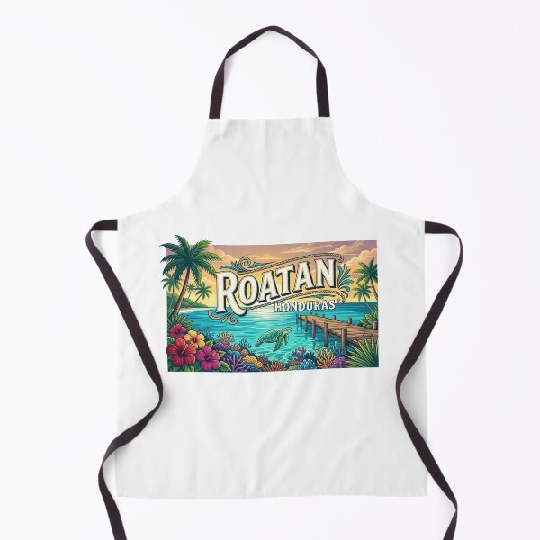 Item preview, Roatan Honduras Vintage Tropical Travel Illustration | Caribbean Island Design designed and sold by Mathias Yakubu Design.