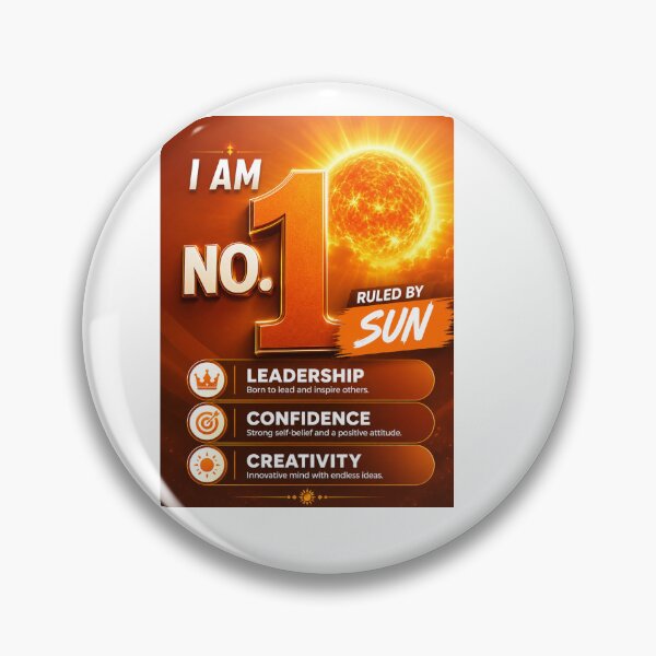Item preview, I Am Number 1 Numerology Sun Sign Motivational Art designed and sold by PrintableArt123.