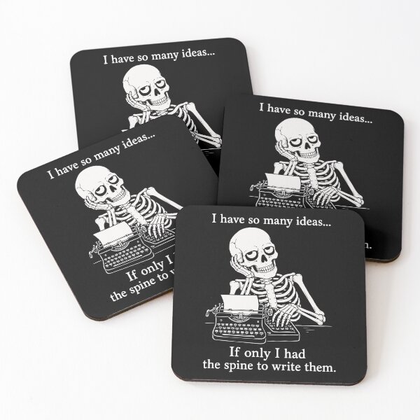 Item preview, Funny Writer Skeleton Typewriter Pun designed and sold by Imaginationbeyond.