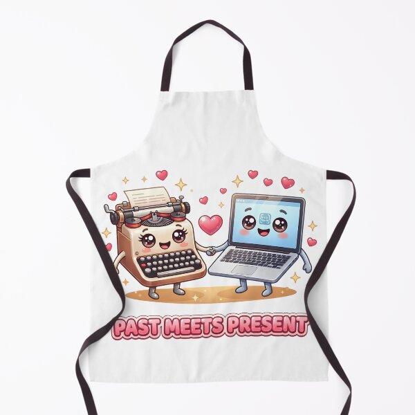 Item preview, Cute Vintage Typewriter and Laptop Best Friends Kawaii Art designed and sold by M.Store.
