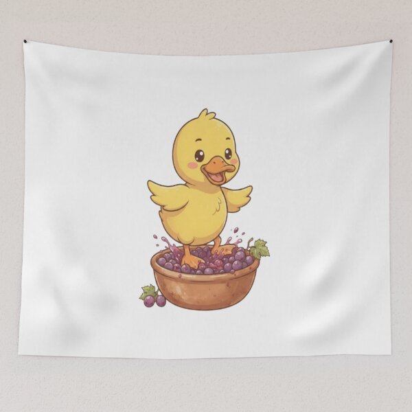 Item preview, Cute Duck Stomping Grapes Winemaking designed and sold by Ella_Sketch.