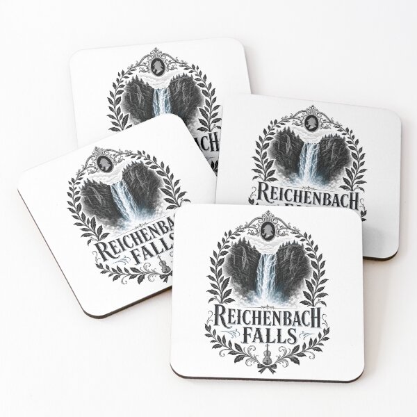 Item preview, Sherlock Holmes Reichenbach Falls Vintage Gothic Silhouette Art designed and sold by Fenay Designs.